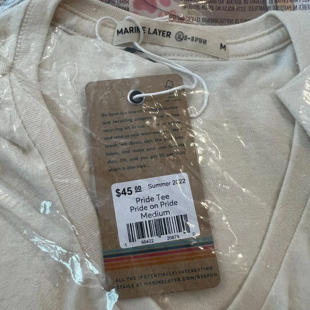 Marine Layer Pride Tank Pride Large Off White